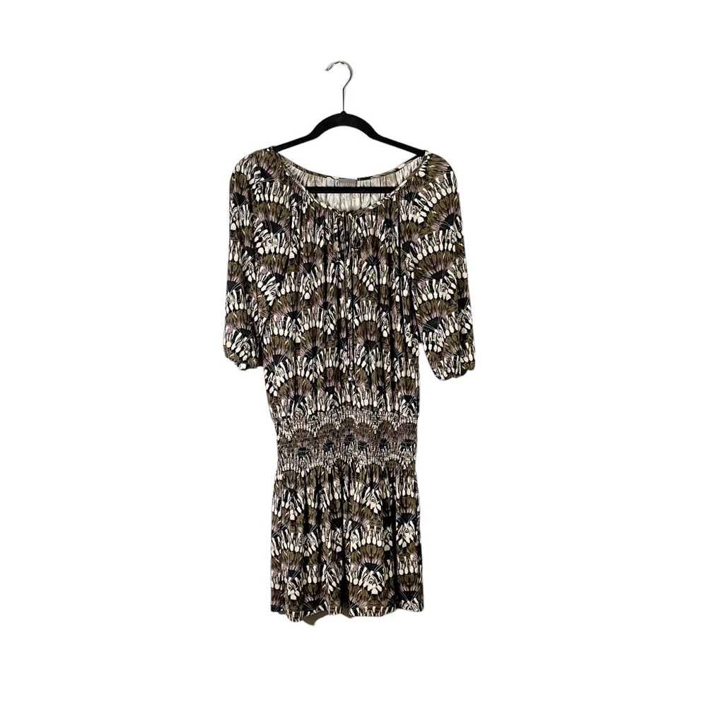 Braeve Keyhole Neckline Stretchy Boho Preppy Patterned Dress Size Small